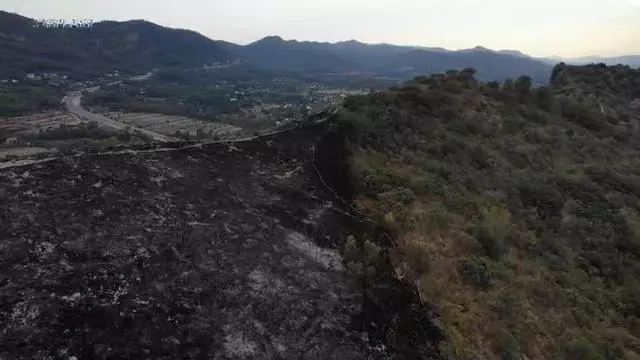 Así ha quedado el perímetro del incendio de Bolvens en Xàtiva a vista de dron