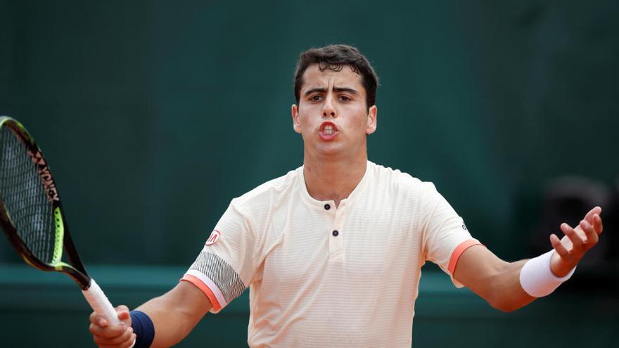 Jaume Munar, durante el partido que le ha enfrentado a David Ferrer.