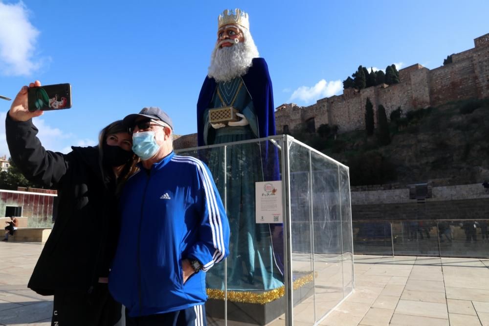 Reyes Magos gigantes en el Centro de Málaga