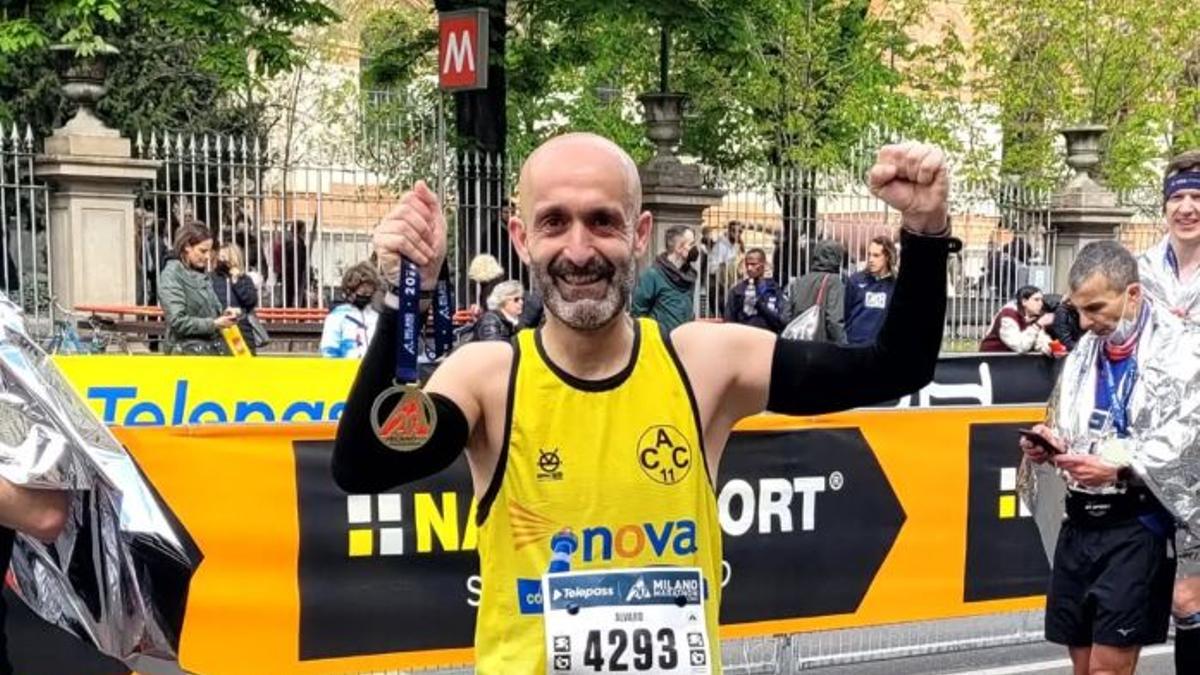 Álvaro Carou, en uno de sus maratones