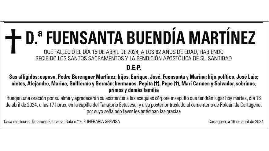 Dª Fuensanta Buendía Martínez