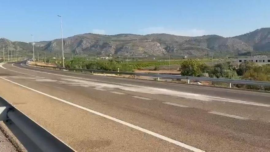 Vídeo del estado de la carretera tras el accidente.