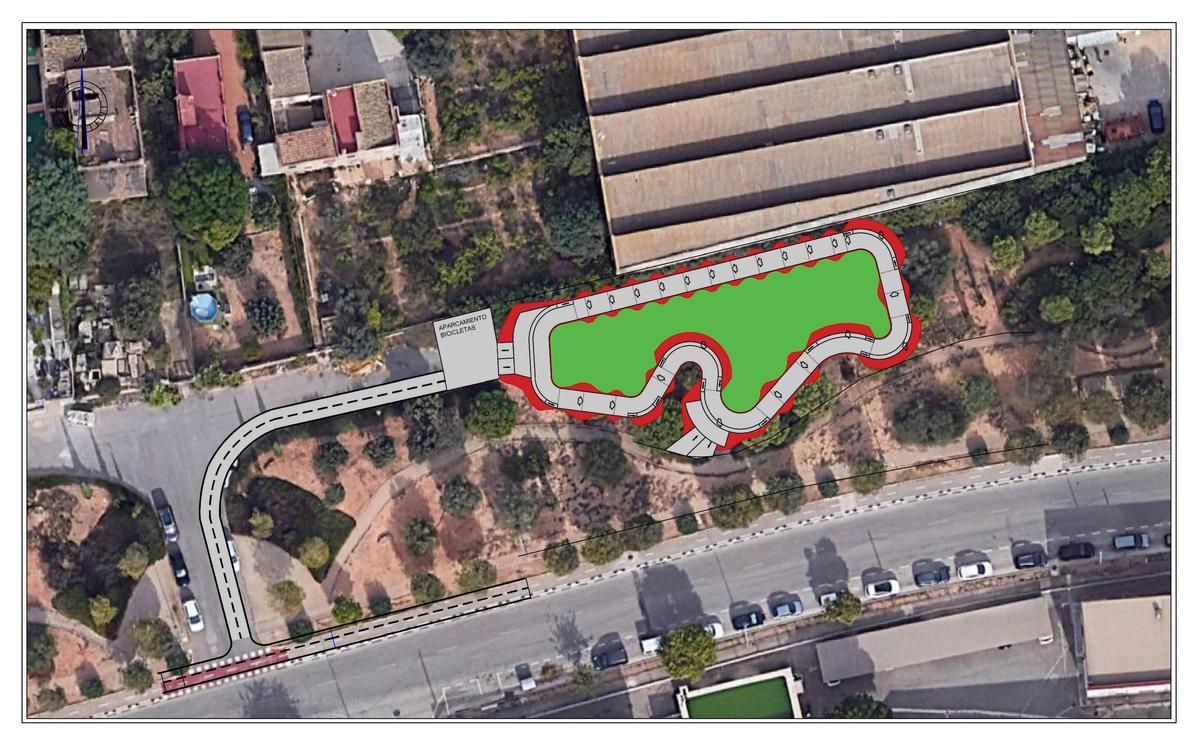 La ubicación donde se instalará el Pump Track de Torrent en Mas del Jutge