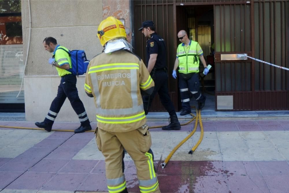 Alarma por un incendio en el barrio de La Flota