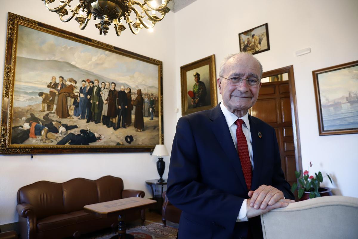 Francisco de la Torre, en la Alcaldía del Ayuntamiento de Málaga.