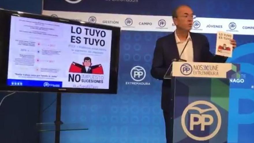 El PP se manifiesta en Mérida contra el impuesto de sucesiones