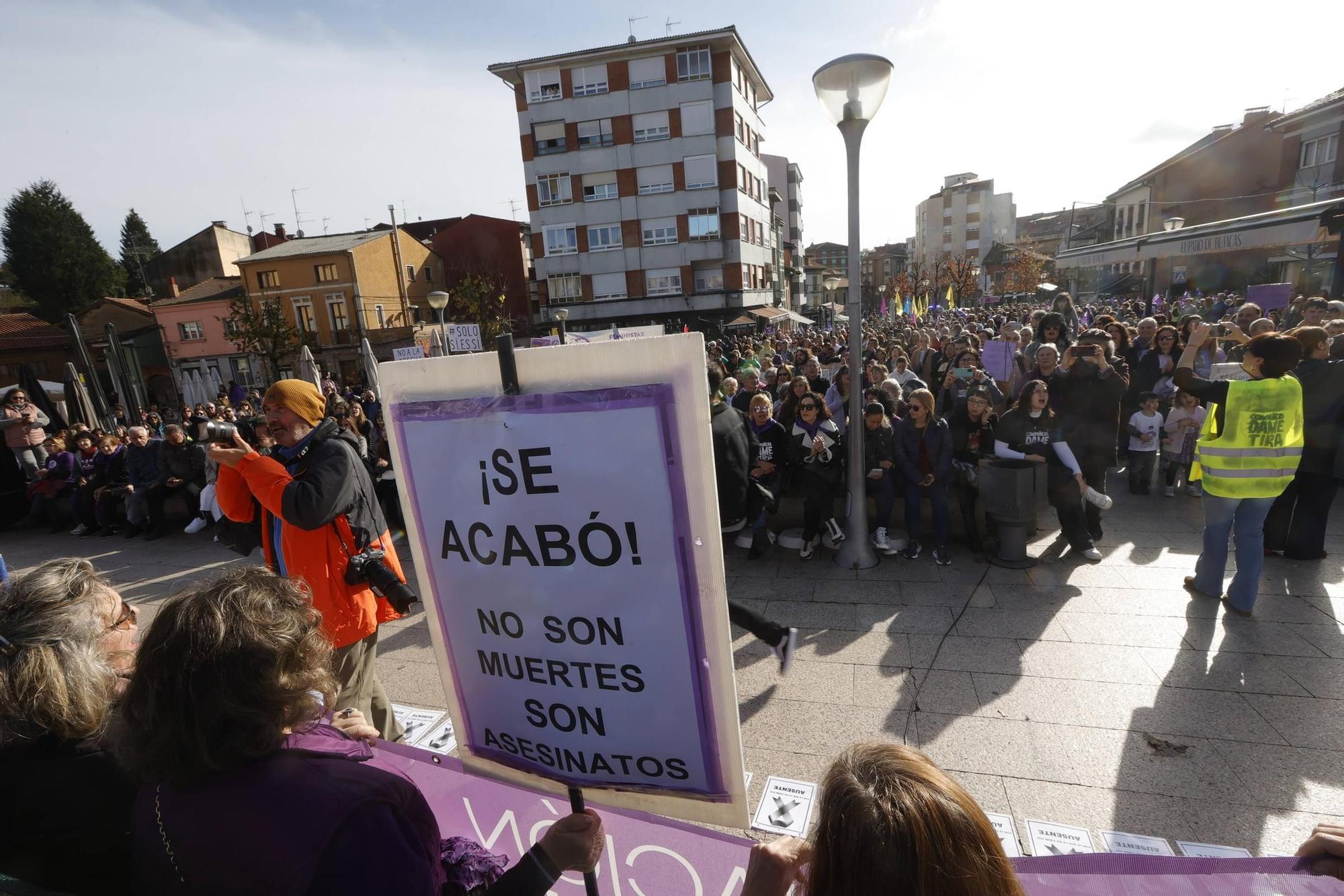 Así fue la manifestación del 25N en Pola de Siero