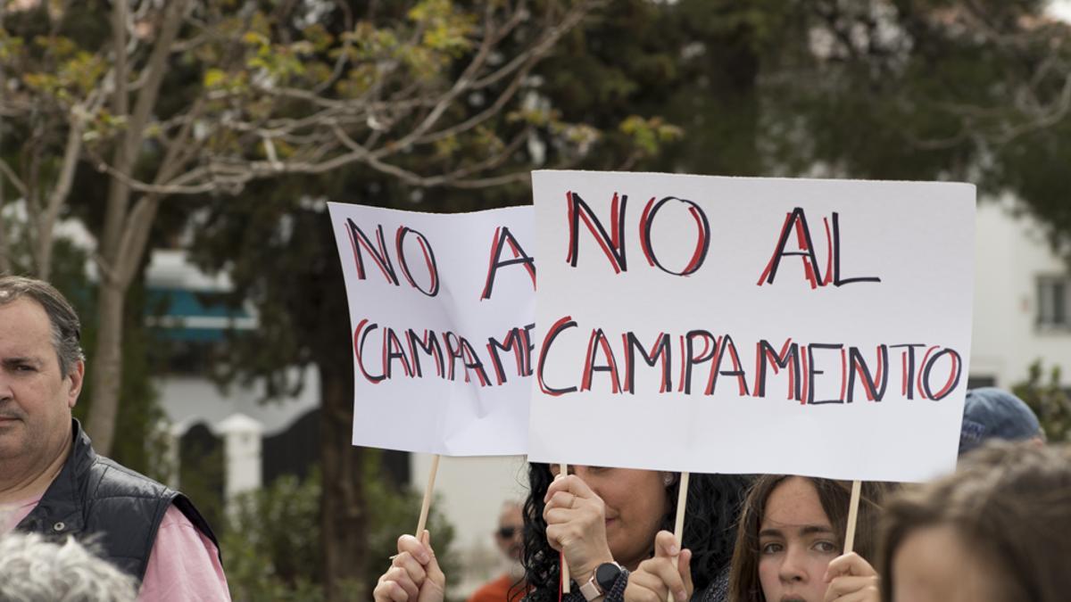 Protestas por la instalación del centro para refugiados en Granada