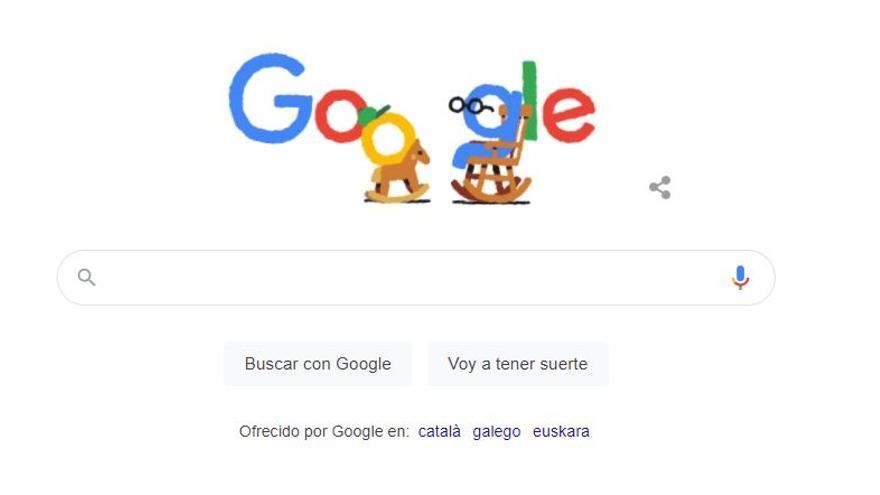 Una imagen del &#039;doodle&#039; por el Día de los abuelos.