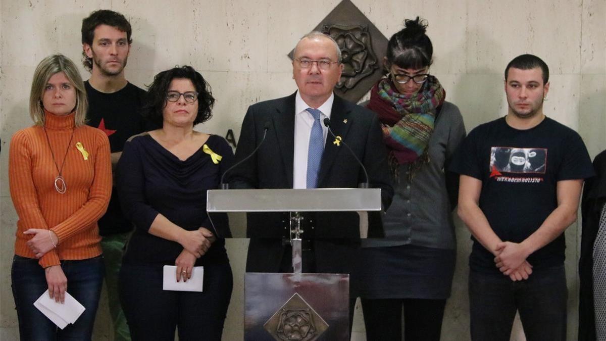 El alcalde de Reus, Carles Pellicer, durante la rueda de prensa que ha ofrecido este viernes.