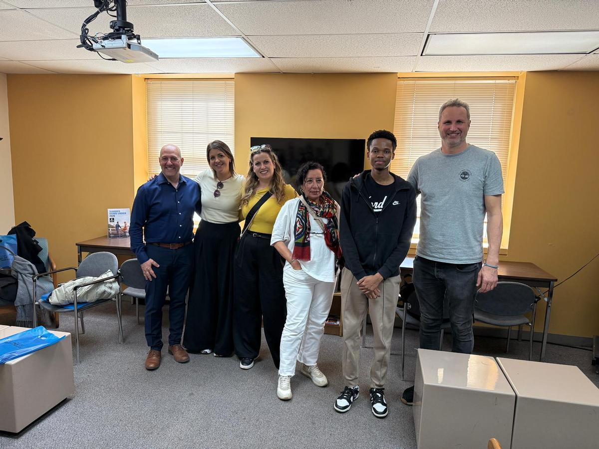 Una de las visitas de los profesores del centro vilagarciano en Nueva York.