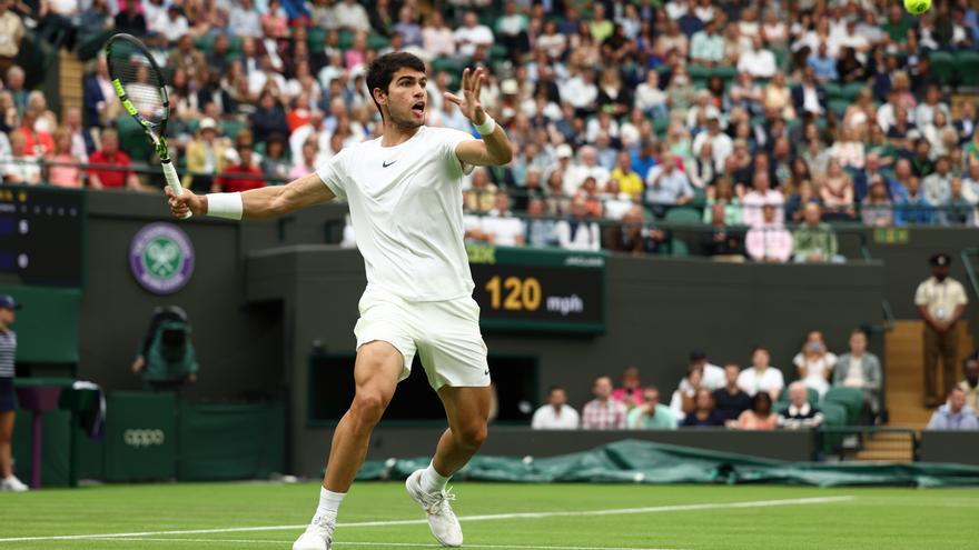 FOTOGALERÍA: todas las victorias de Alcaraz en Wimbledon 2023.