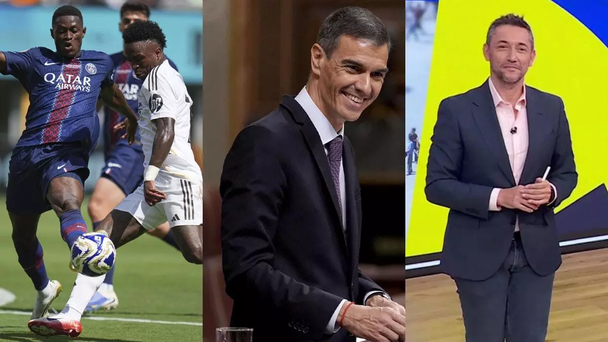 Telecinco lidera el día gracias al PSG-Real Madrid, aunque La 1 arrasa en sus mañanas con los Sanfermines y Pedro Sánchez