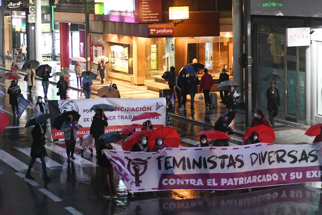 Manifestación feminista en Murcia