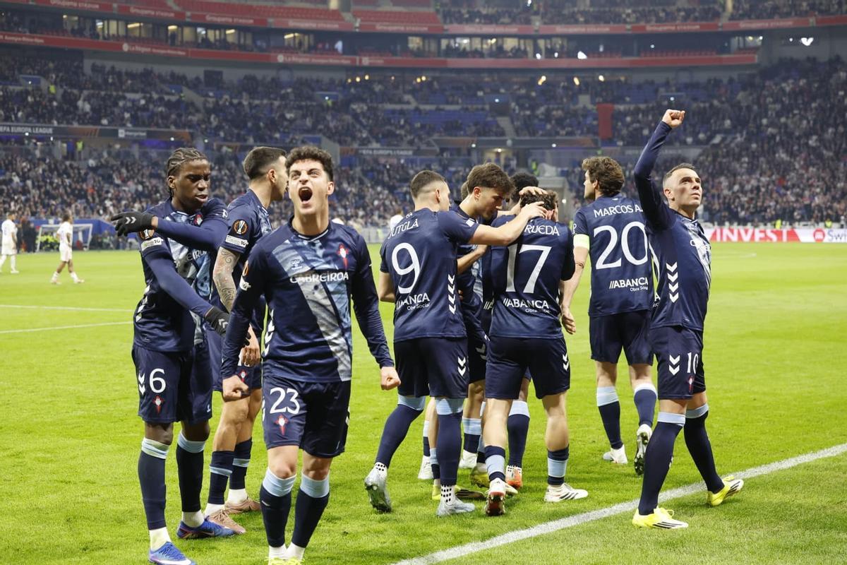 El Olympique-Celta, en imágenes