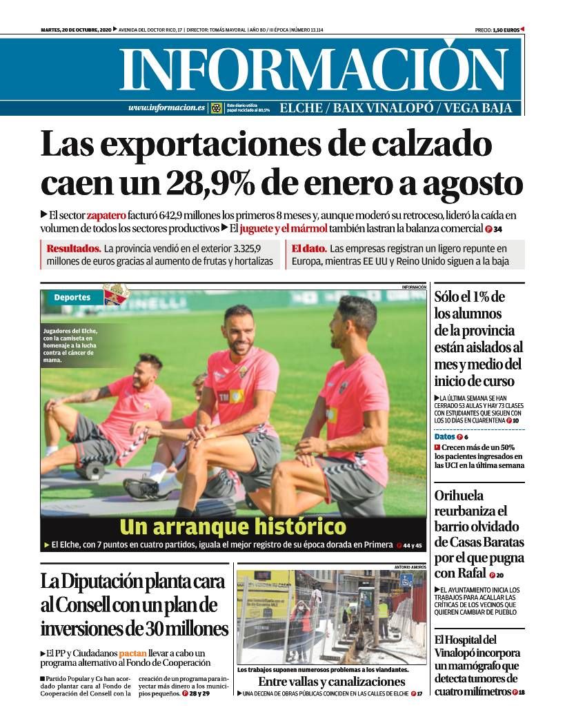 Portada Elche 20 de octubre