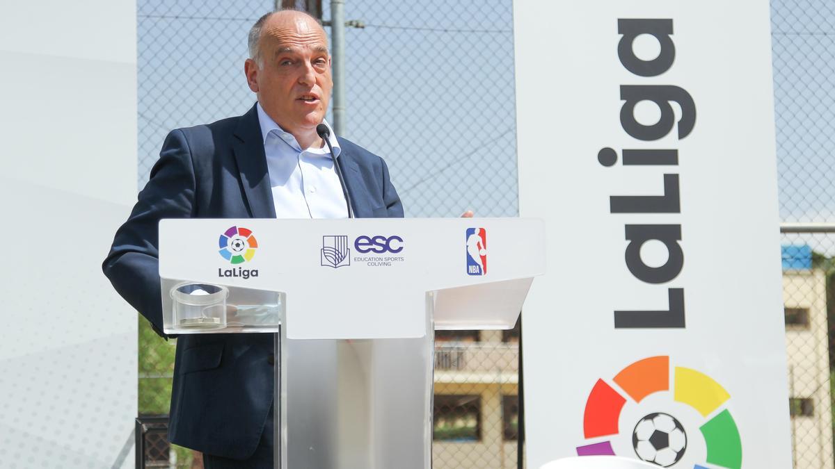 El presidente de LaLiga, Javier Tebas.