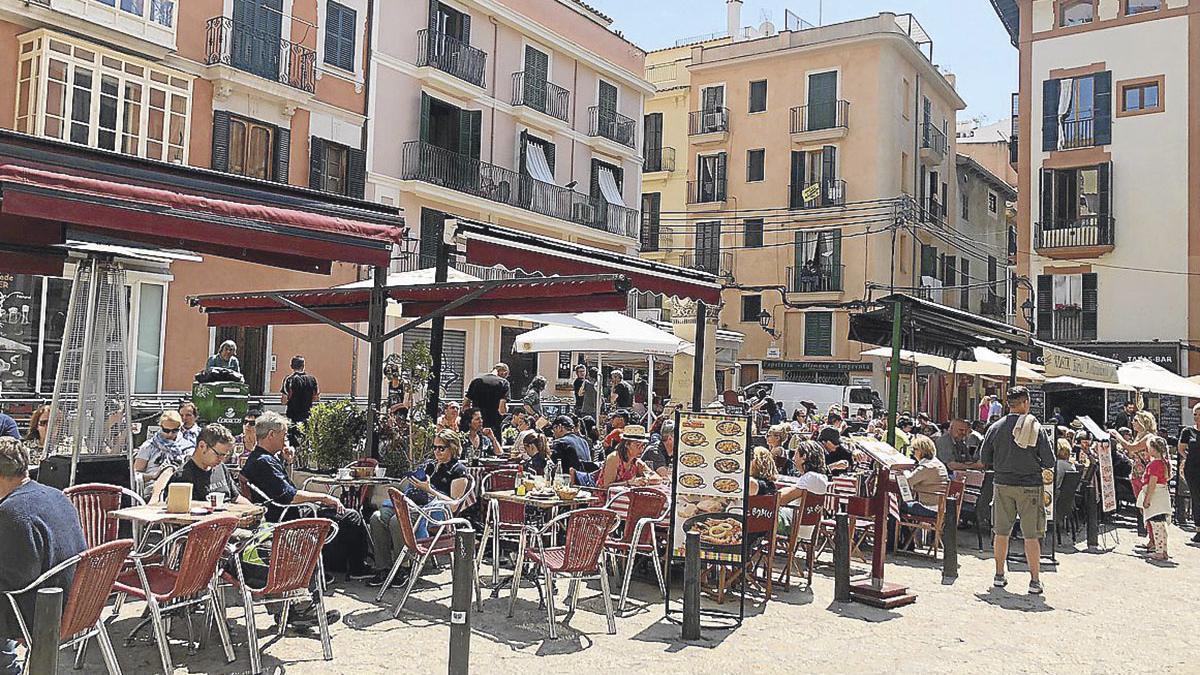 Terrazade de un bar de Palma