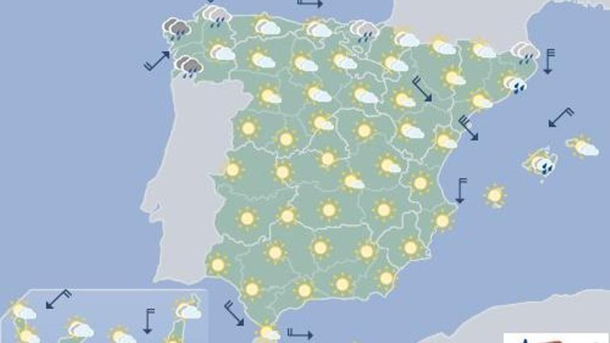 Intervalos nubosos en el norte y despejado en el sur de Canarias