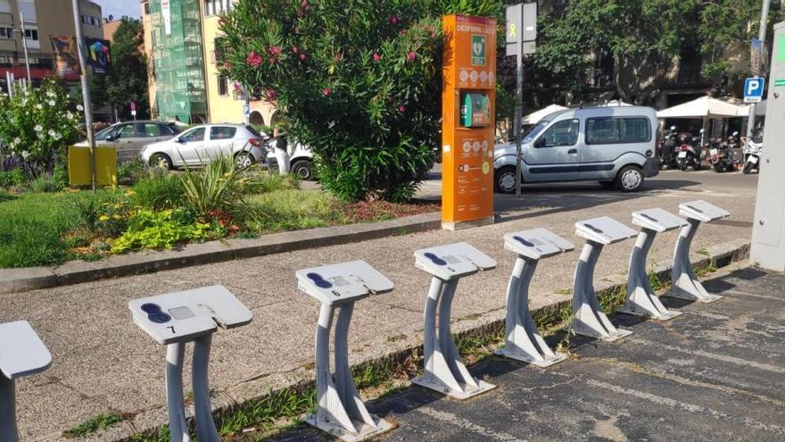 Una estació de girocleta buida.