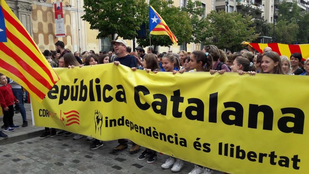 Concentració a Girona amb motiu de la vaga general