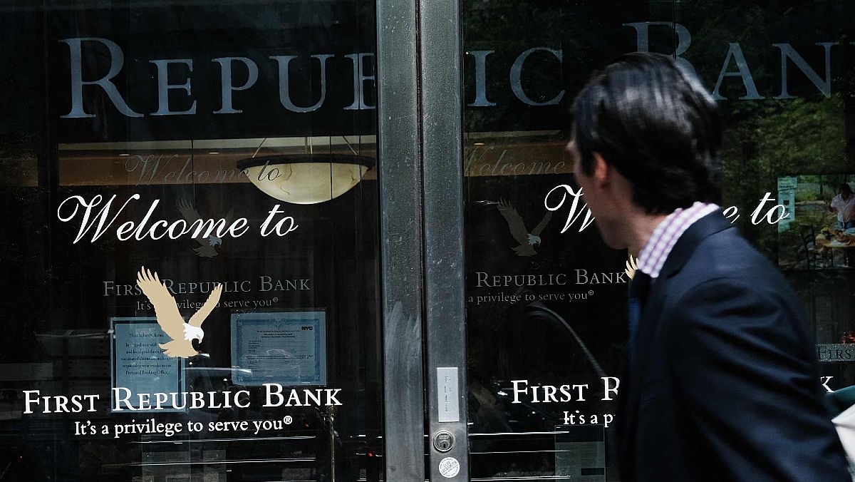 Oficina bancaria del First Republic Bank en Manhattan, Nueva York.