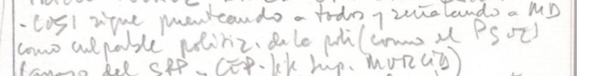 Anotación de Villarejo sobre Ignacio Cosidó