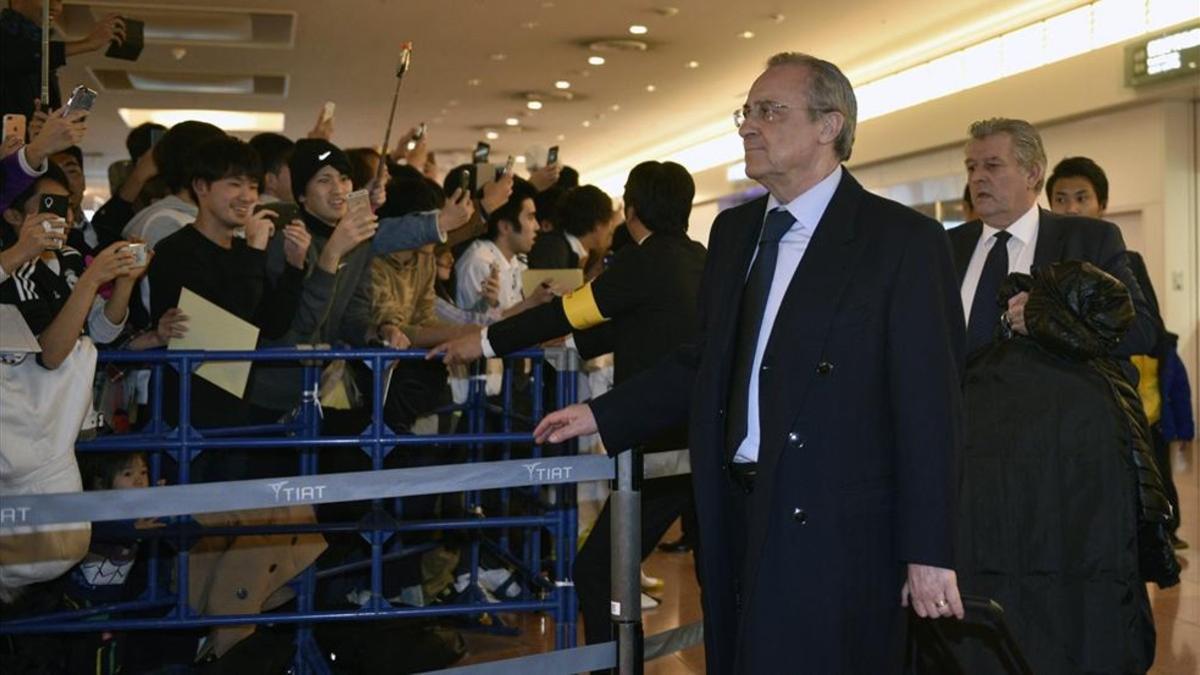 Florentino Pérez, a su llegada el pasado domingo a Tokio