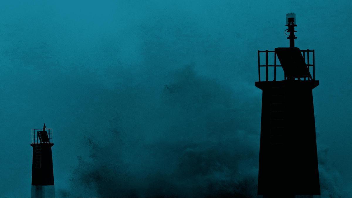 Las olas rompen en el puerto deportivo de Denia tras el paso de la borrasca Gloria. EFE/ Juan Carlos Cárdenas