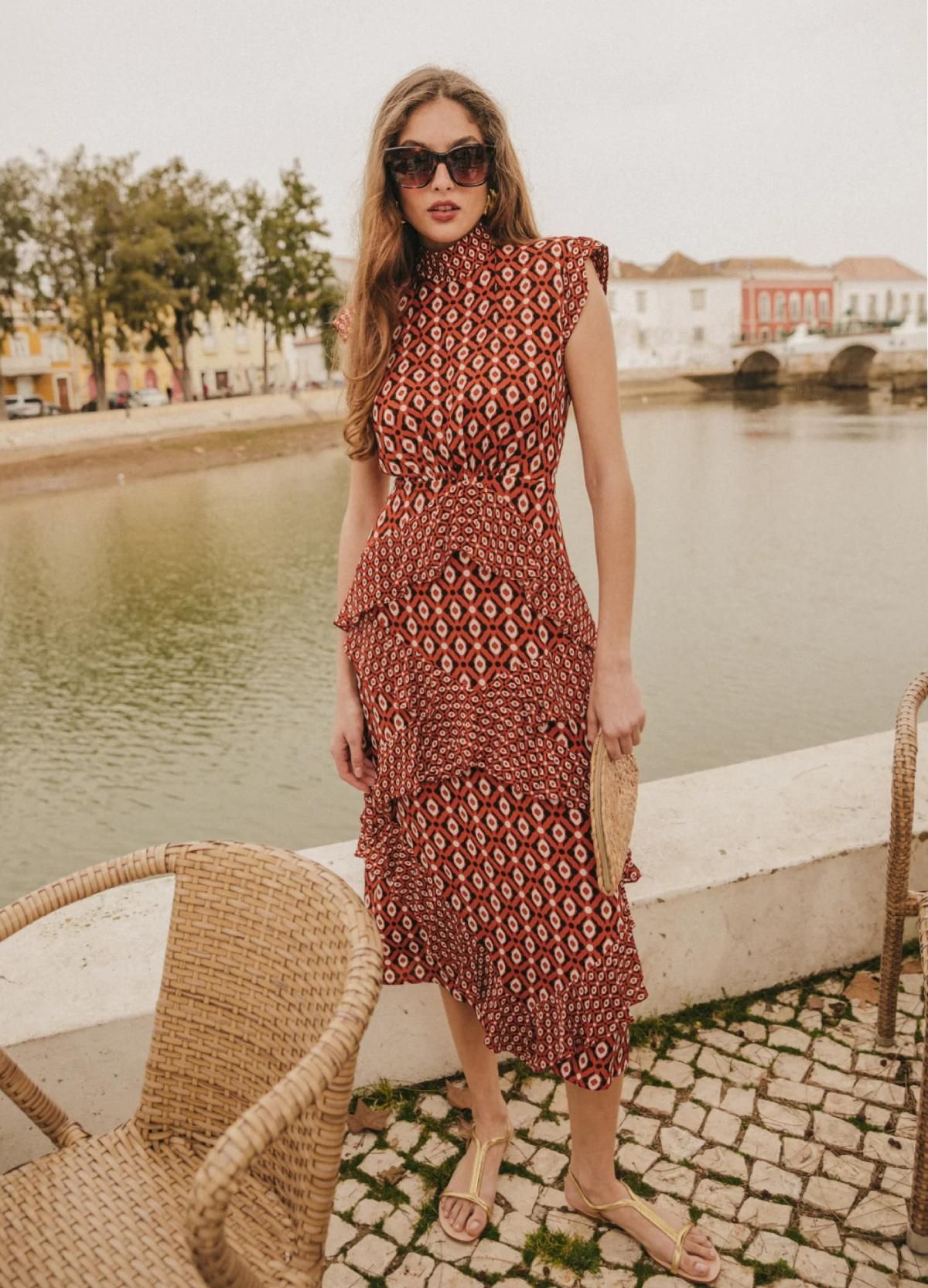 Vestido Gabby terracota de Cherubina