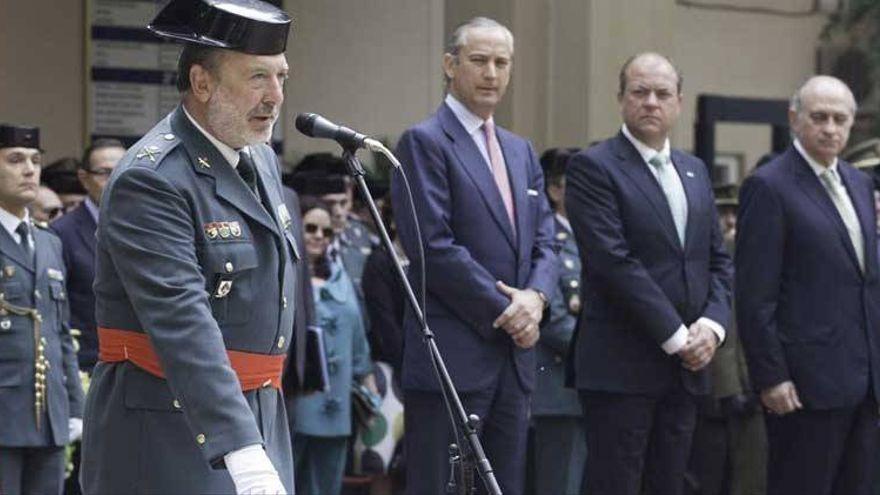 El general de la Guardia Civil José Antonio Hurtado Notario, en la toma de posesión como jefe de la tercera zona del instituto armado de Extremadura.