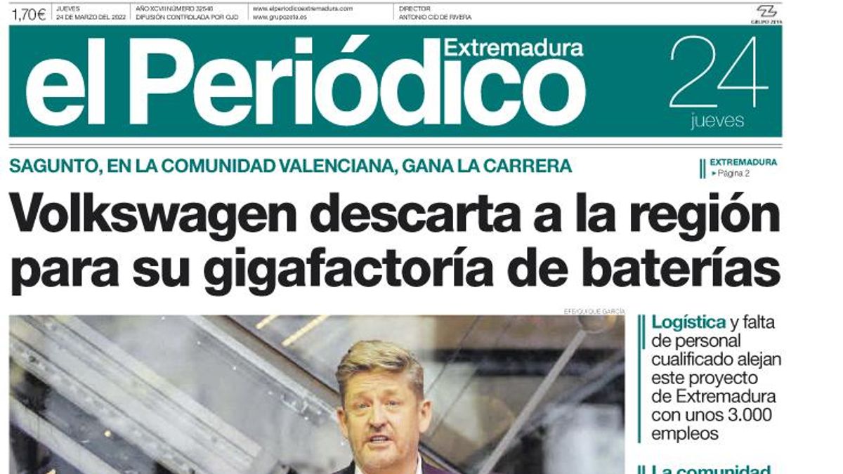 Consulta la portada correspondiente al día 24 de marzo del 2022