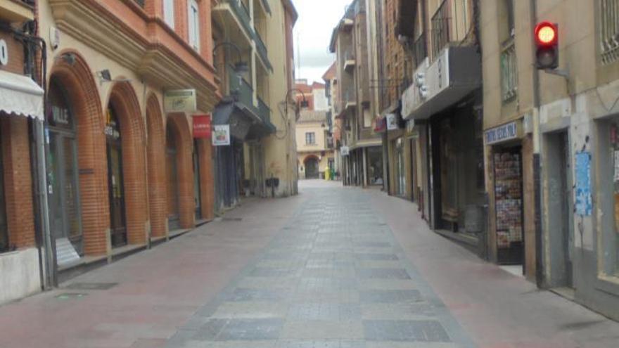 Imagen del tramo de la calle Herreros entre la calle Progreso y Santa María.