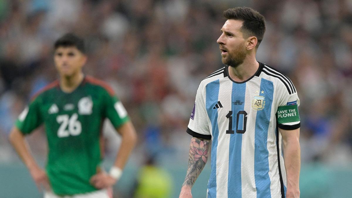 Messi, en un momento del Argentina - México de este sábado