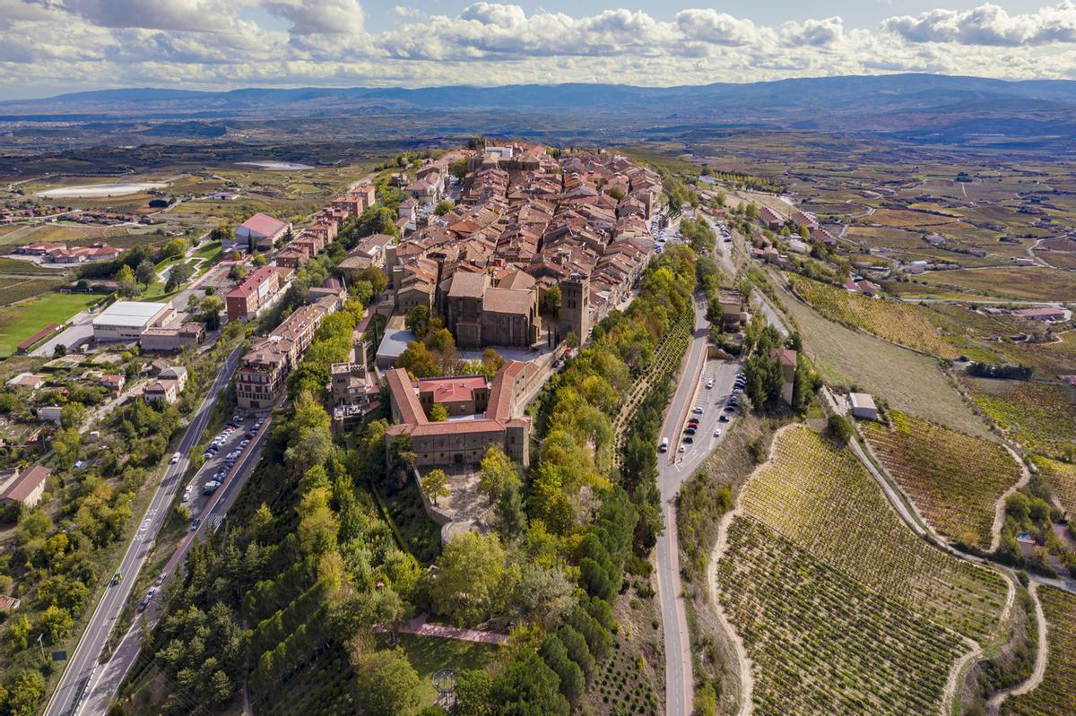 Vista de Laguardia, en La Rioja.