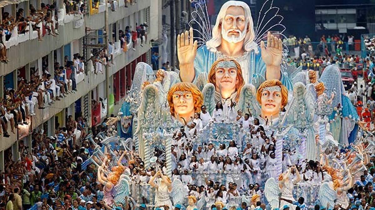 Desfile de la escuela de samba Beija Flor en Río de Janeiro, en una imagen de archivo.