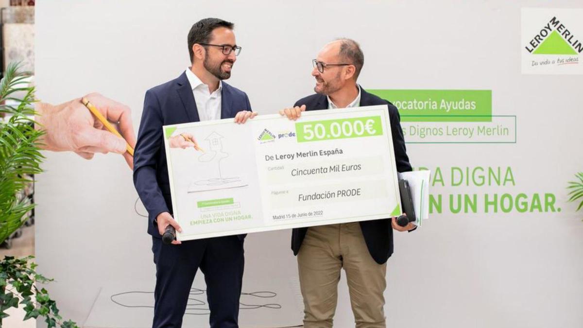 Leroy Merlín dona 50.000 euros a la Fundación Prode.