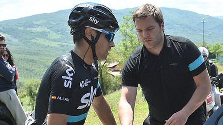 Mikel Landa, en el momento de su abandono.