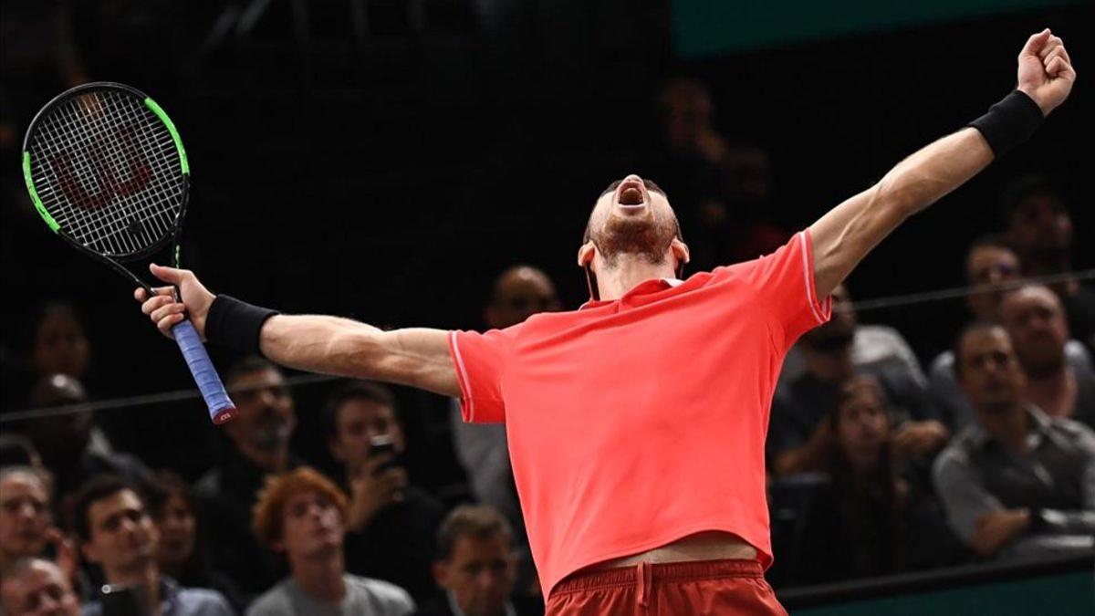 Khachanov estalló de felicidad en París