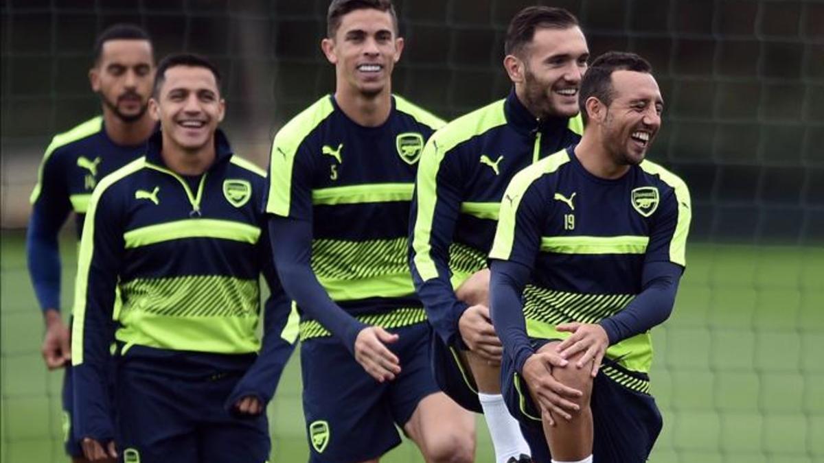 El Arsenal se entrenó el martes en Colney