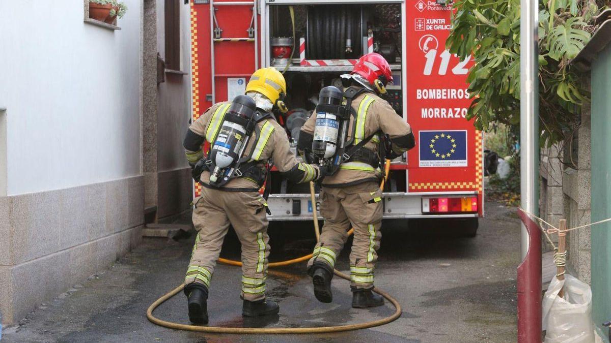 Al lugar acudieron los Bombeiros do Morrazo