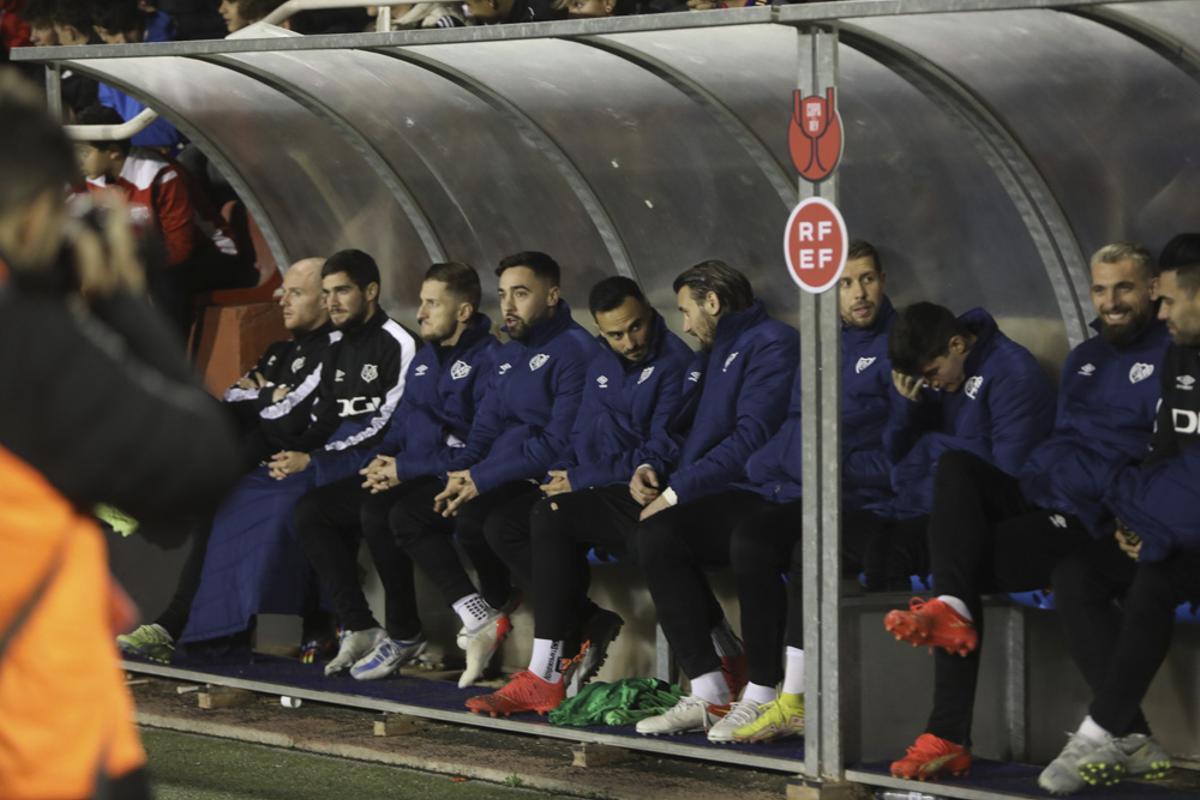 Partido de la Copa del Rey entre el Atlético Saguntino y el Rayo Vallecano.