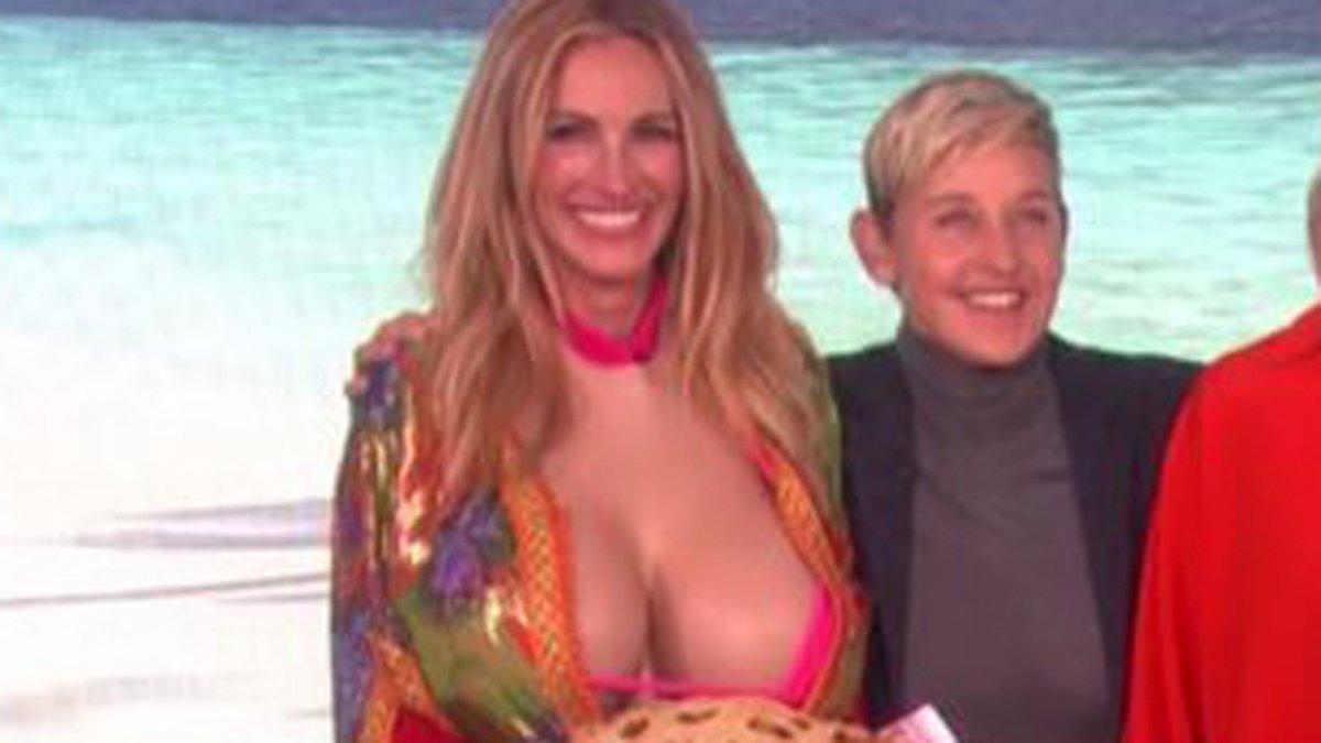 Ellen DeGeneres regala a Julia Roberts unos voluminosos pechos