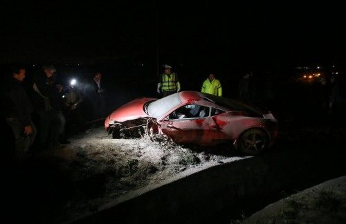 Accidente de Arturo Vidal con su Ferrari