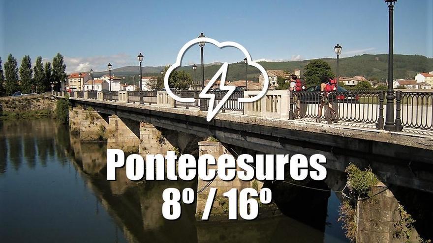 El tiempo en Pontecesures: previsión meteorológica para hoy, jueves 17 de abril