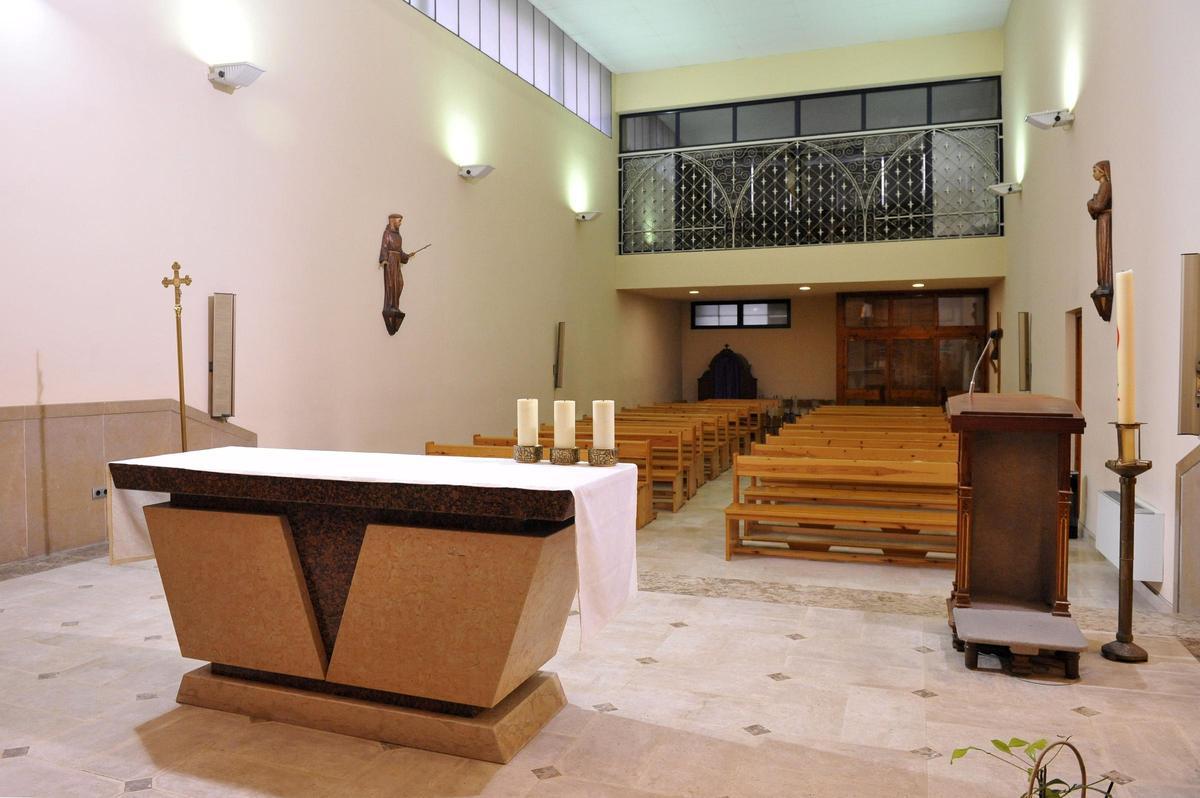 L’església del convent; algunes de les imatges viatjaran a Bilbao