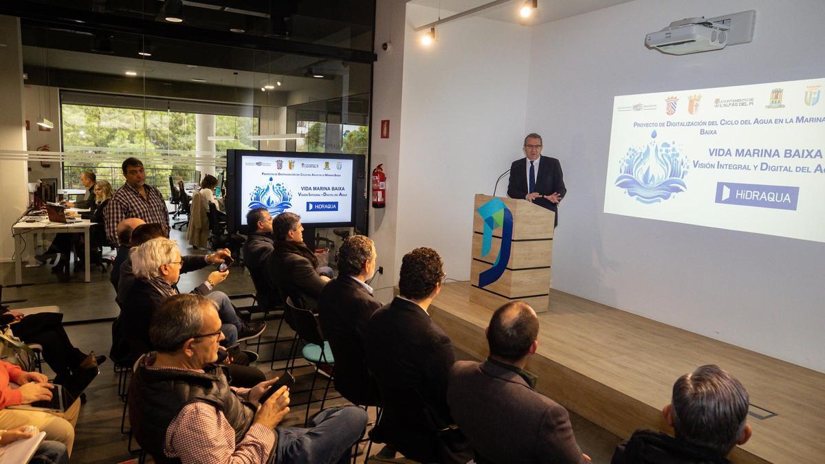 La presentación del proyecto de Hidraqua este lunes en Benidorm.