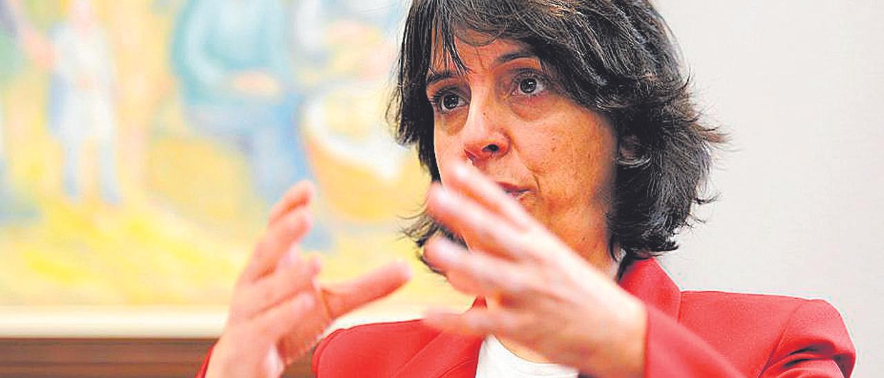 Paula Fernández Pena, durante a entrevista.