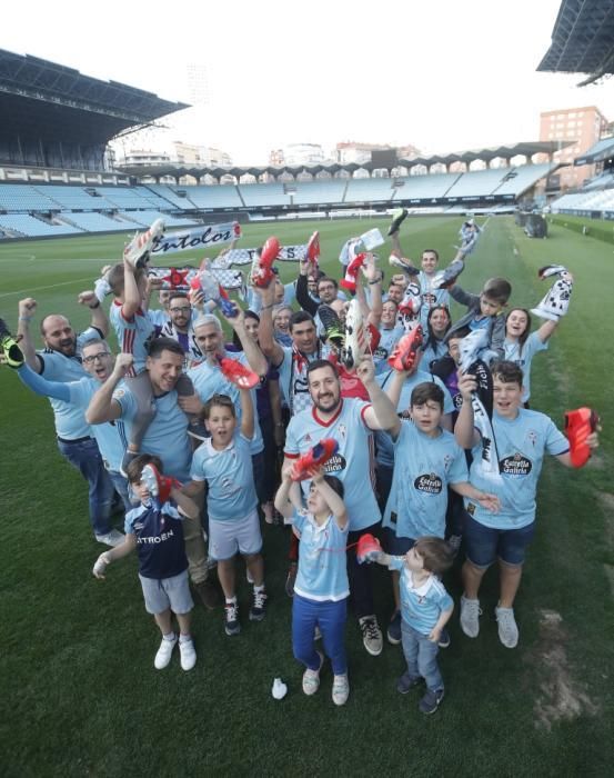 La afición del Celta se calza las botas del jugador número doce