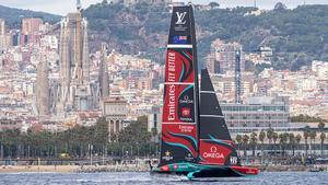 37 America’s Cup - Louis Vuitton 37th Americas Cup - Race Day 5 - Match 7 October 18, 2024. Louis Vuitton 37th Americas Cup, Race Day 5, Race 7. EMIRATES TEAM NEW ZEALAND